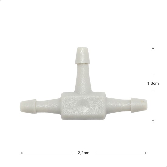Conexão Tee (Sem Porcas) para Mangueira 1,6mm