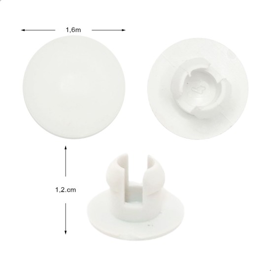 Kit 2 Fixadores Capa Atuador Elevação Branco - Dabi