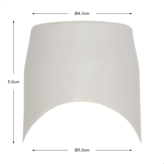 Capa Acabamento Para Tubo 50,8mm Branco - Dabi