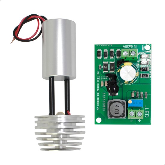 Kit Canhão Led p/ Refletor 12V 24V c/ Regulagem - Dabi / Gnatus / Kavo